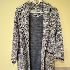 Max Studio Black and White Textured Blazer